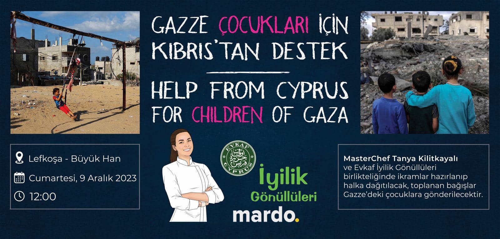 Gazze Çocukları için Kıbrıs’tan Destek