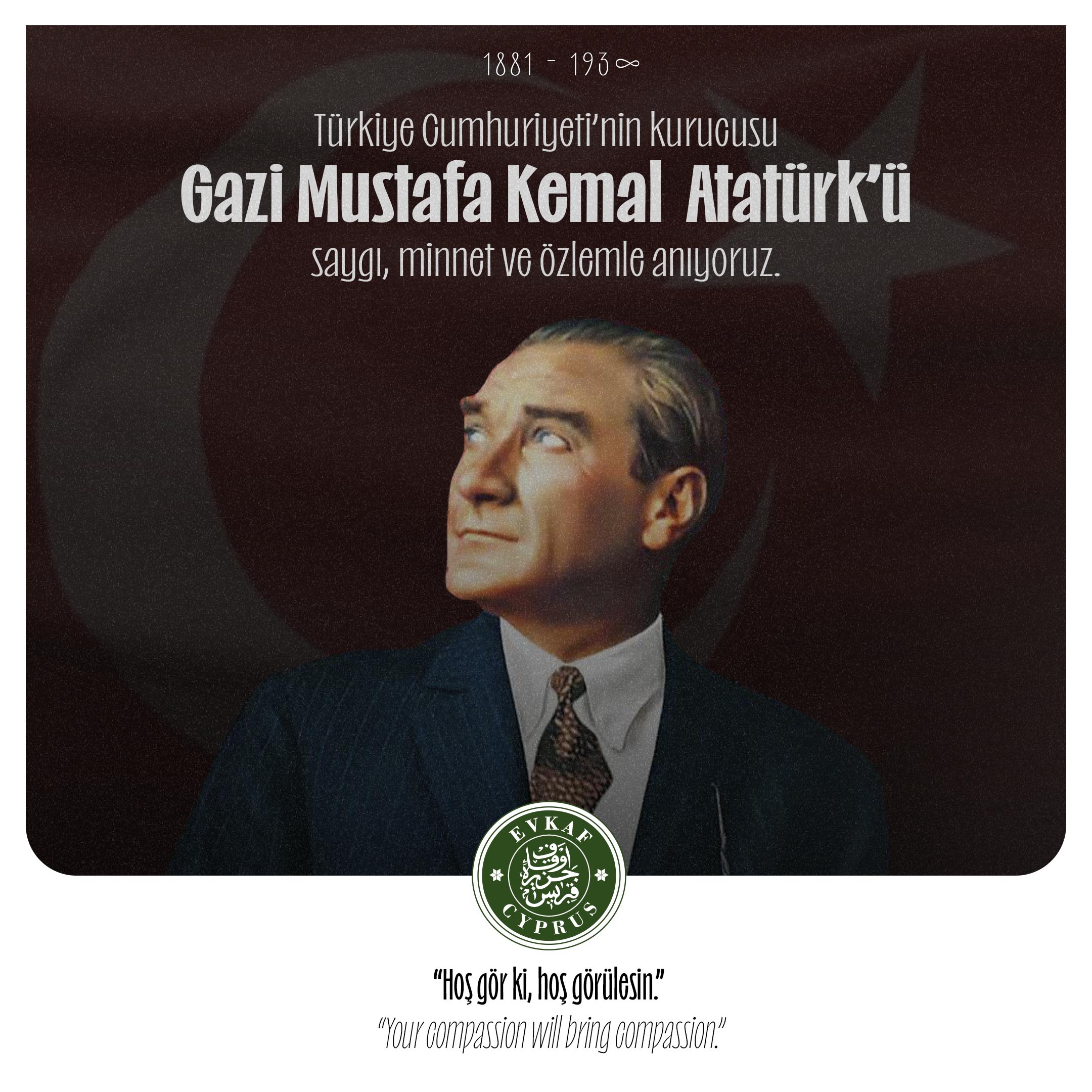 Ulu Önder Gazi Mustafa Kemal Atatürk’ü, ebediyete irtihalinin 87. yılında saygı, rahmet ve minnetle anıyoruz.
