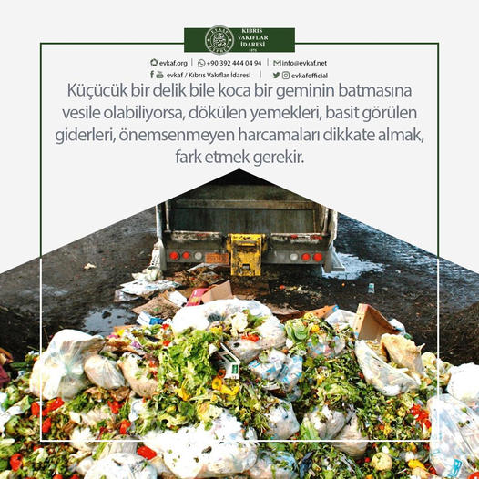İSRAFI ORTADAN KALDIRALIM.