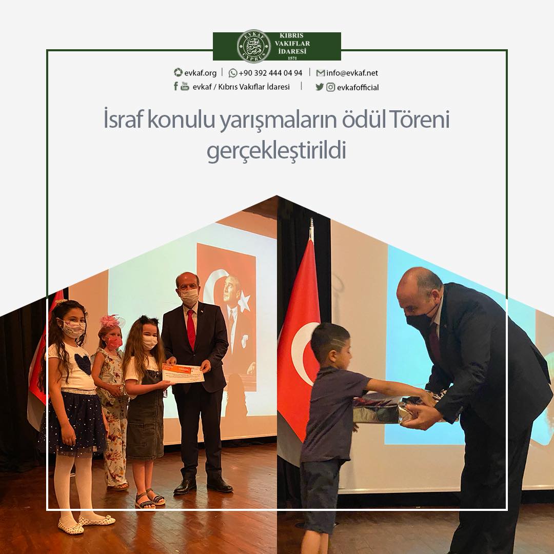 İsraf konulu yarışmaların ödül töreni gerçekleştirildi.