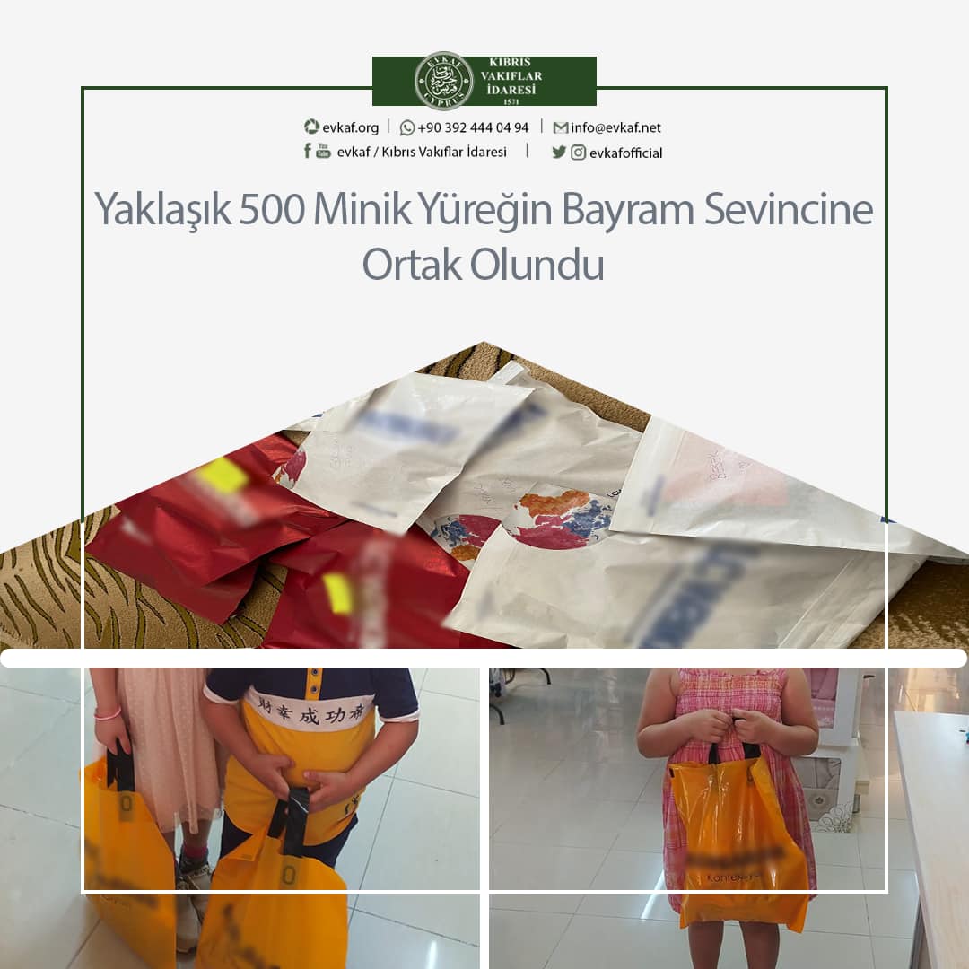 Yaklaşık 500 Minik Yüreğin Bayram Sevincine Ortak Olundu.