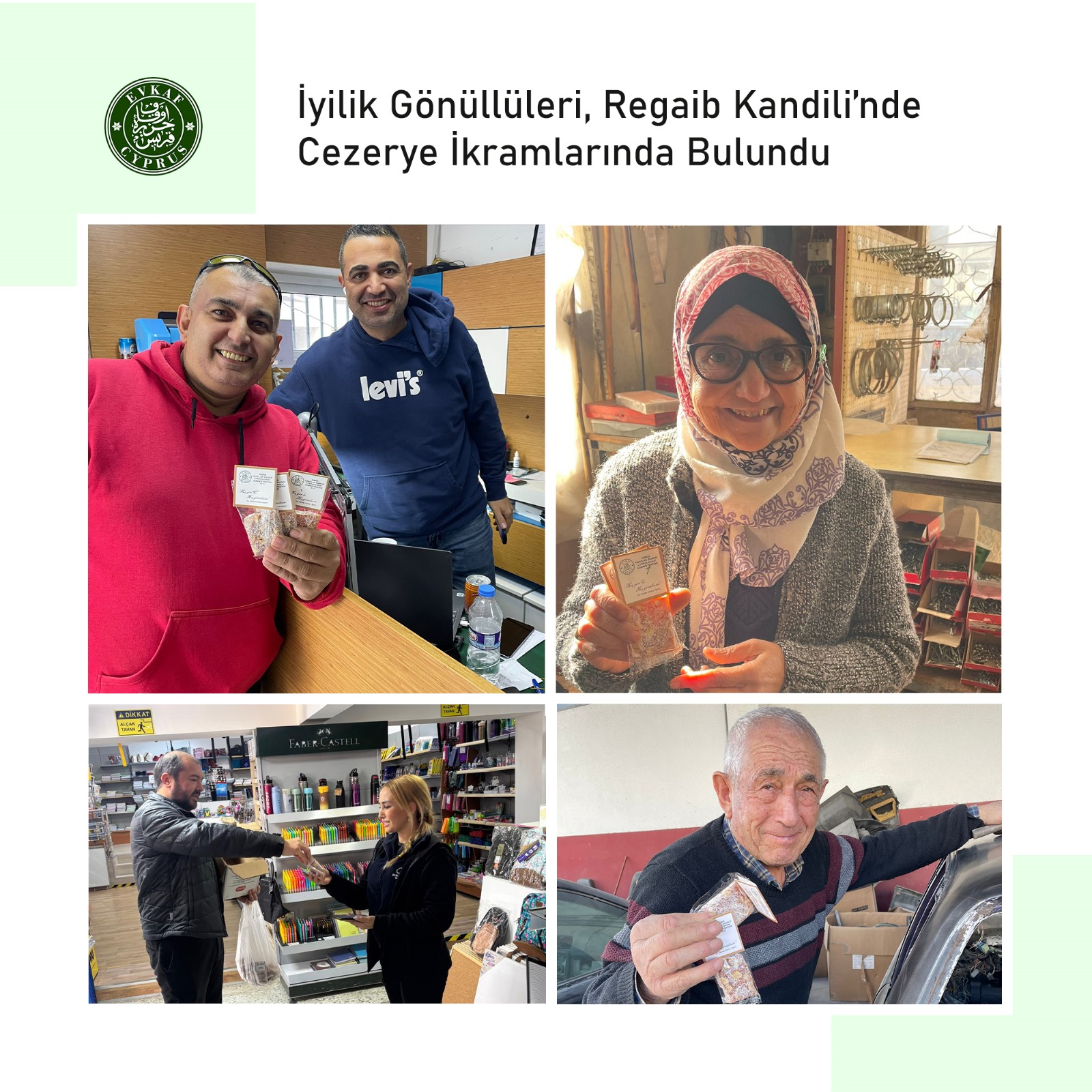 Evkaf İyilik Gönüllüleri'nden Regaib Kandili'nde Cezerye İkramı