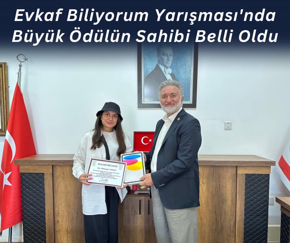 Evkaf Biliyorum Yarışması'nda Büyük Ödülün Sahibi Hümeyra Tuğay Oldu