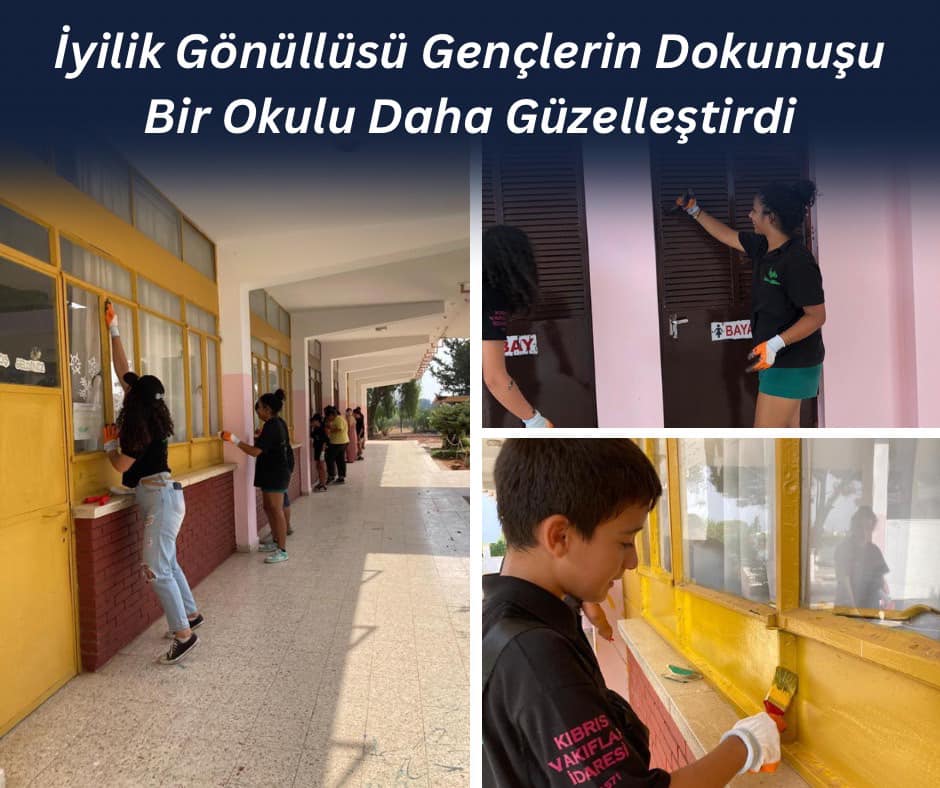 İyilik Gönüllüsü Gençlerin Dokunuşu Bir Okulu Daha Güzelleştirdi