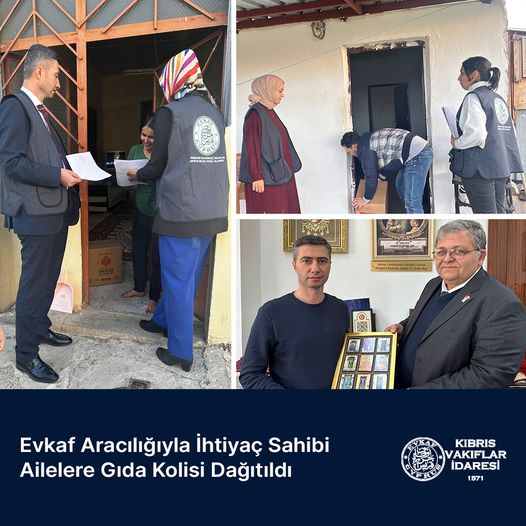Evkaf Aracılığıyla İhtiyaç Sahibi Ailelere Gıda Kolisi Dağıtıldı