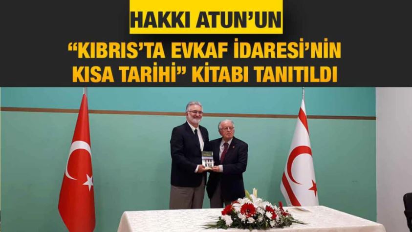 Atun presented his book “A Brief History of Foundations Administration in Cyprus” to Benter.