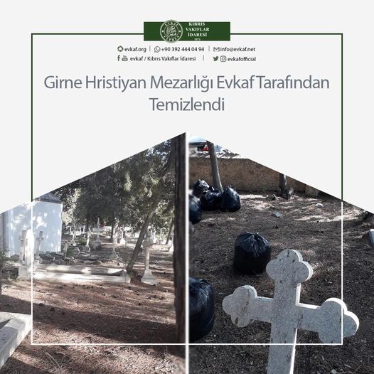 Girne Christian Cemetery Cleared by Evkaf.