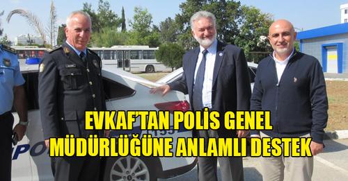 Kıbrıs Vakıflar İdaresi, trafik alanında ki çalışmalara destek vermek maksadıyla Polis Genel Müdürlüğüne 5 adet maket polis arabası hediye etti